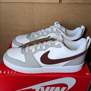 Nike Court Borough Recraft White Dark Pony FZ1024-100 GS Size 7Y